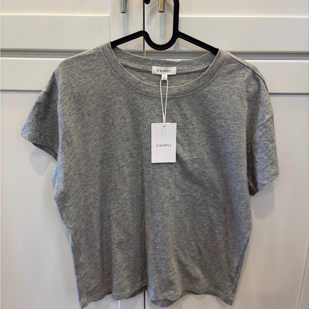 Z Supply Heather Gray Short Sleeve Crew Tee